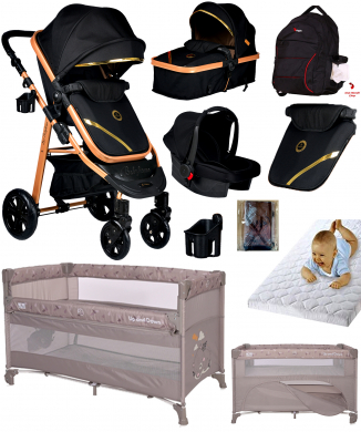 Baby Home Yeni Ekonomi Paket 9 In 1 Set 940 Travel Sistem Bebek Arabası Ve Lorelli Anne Yanı Beşik Oyun Parkı Yatak Beşik