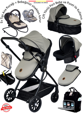 Baby Home 9 In 1 Yeni Doğan Full Set 1010 Travel Seyahat Sistem Bebek Arabası 330 Sallanır Ev Tipi Ana Kucağı